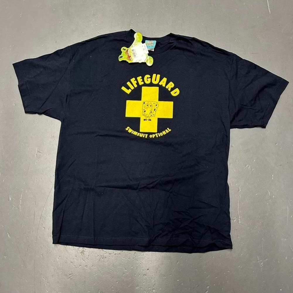 Vintage Y2K 2003 SpongeBob SquarePants big print graphic cartoon tv show tshirt